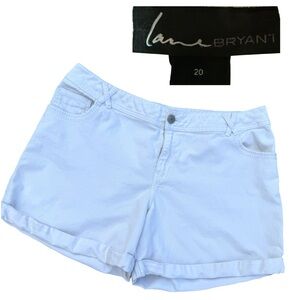 Lane Bryant Women's white cuffed High Waist Shorts women’s size 20